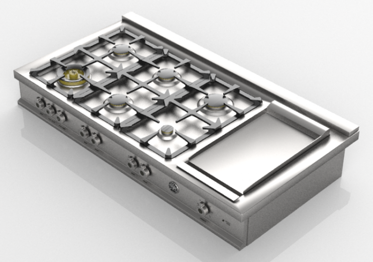 Eletrodomésticos 3D Cooktop a gás embutido 6 bocas com...