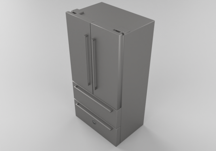 Electrodomésticos 3D - Frigorífico combinado con...