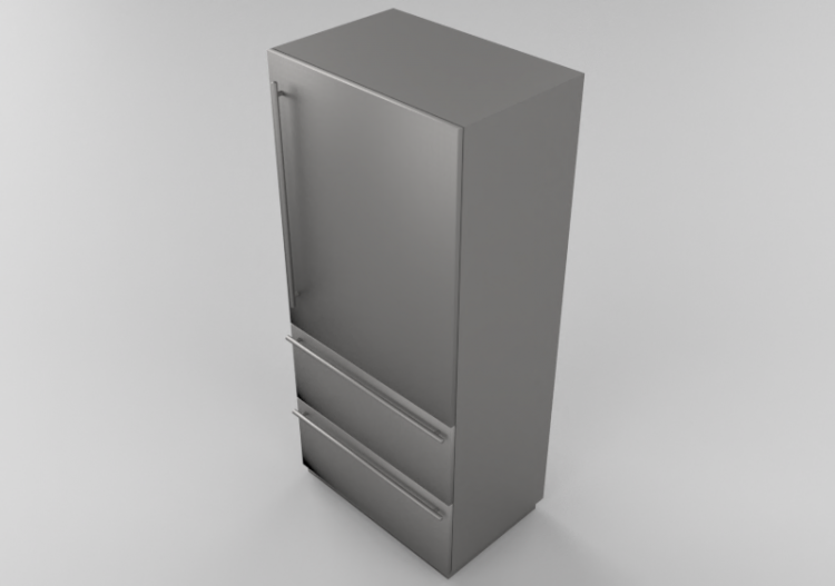 Electroménagers 3D - Réfrigérateur combiné encastrable -...