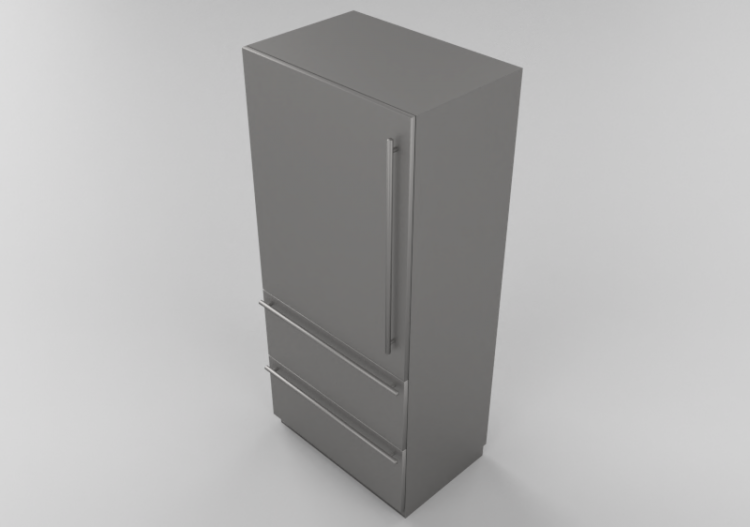 3D Electrical Appliances - Combined built-in refrigerator -...