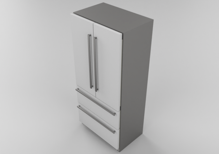 Electroménagers 3D - Réfrigérateur combiné encastrable -...