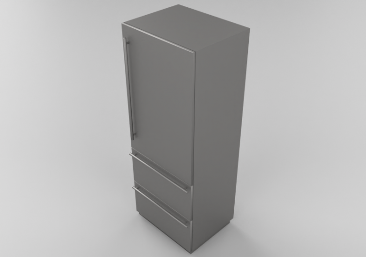 3D Electrical Appliances - Combined built-in refrigerator -...