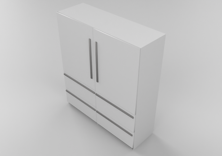 Electrodomésticos 3D - Frigorífico combinado empotrado -...
