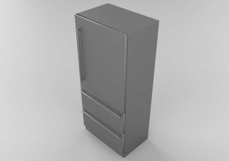 3D Electrical Appliances - Combined built-in refrigerator -...