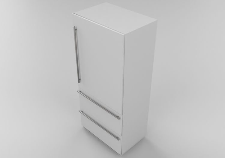 3D Electrical Appliances - Combined built-in refrigerator -...