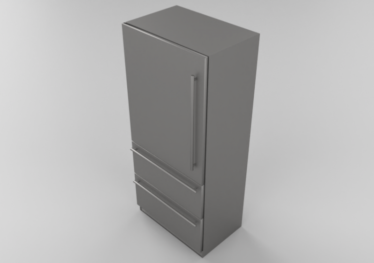 3D Electrical Appliances - Combined built-in refrigerator -...