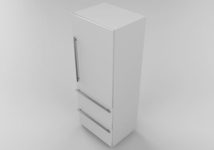 3D Electrical Appliances - Combined built-in refrigerator -...