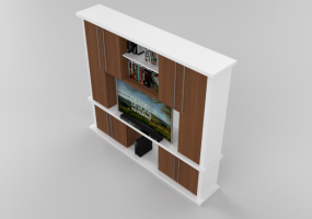 Pareti attrezzate 3D - Parete attrezzata - Panda - Cubik 1