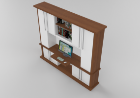 Pareti attrezzate 3D - Parete attrezzata - Panda - Cubik 2