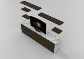 Pareti attrezzate 3D - Parete attrezzata - Panda - Linear