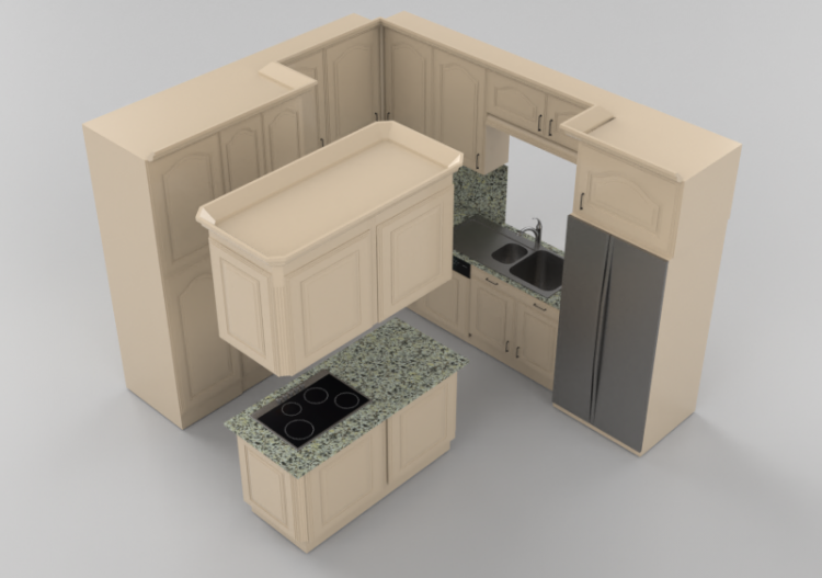 Cucine 3D - Cucina completa di elettrodomestici - Panda -...