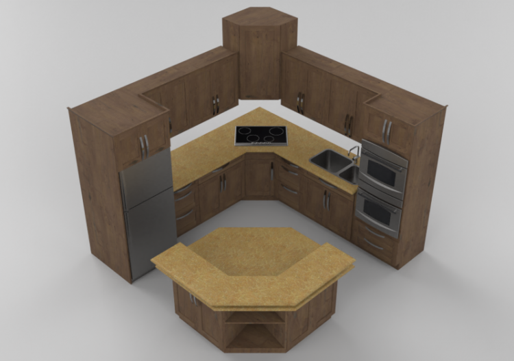 3D Kitchens - Kitchen complete with appliances - Panda -...