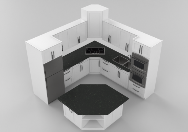 Cuisine 3D - Cuisine complète d'électroménagers - Panda -...