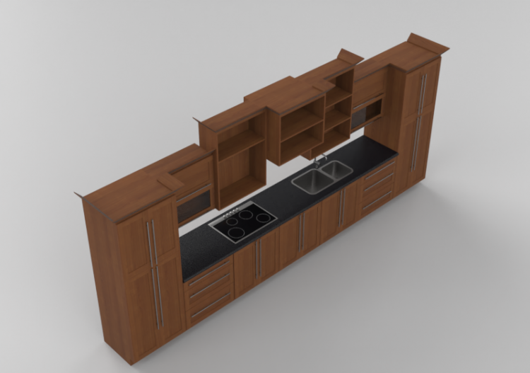 3D Kitchens - Kitchen complete with appliances - Panda -...