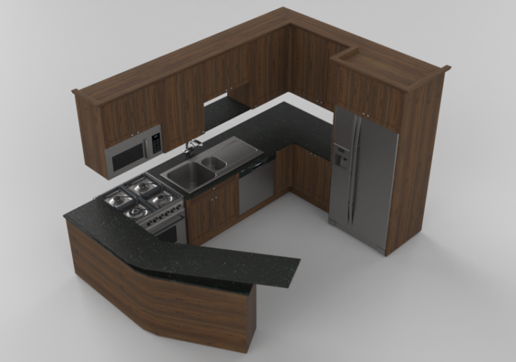 Cuisine 3D - Cuisine complète d'électroménagers - Panda -...