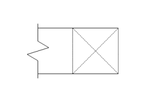 Canal rectangular de alimentaci&oacute;n (secci&oacute;n oculta)