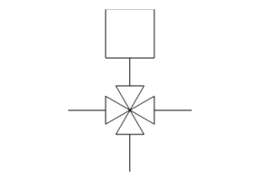 Four-way solenoid valve