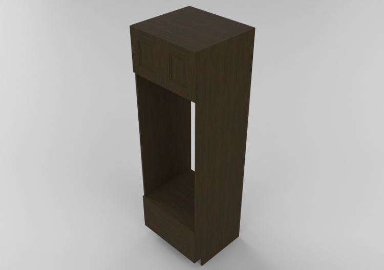 Meubles 3D - Meuble en bois avec deux vantaux et deux...