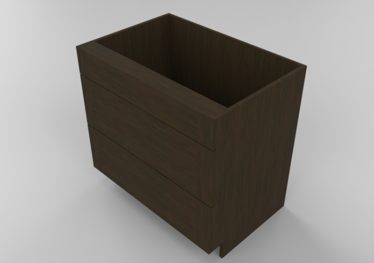 Mobili 3D - Mobile in legno con tre cassetti - Panda -...