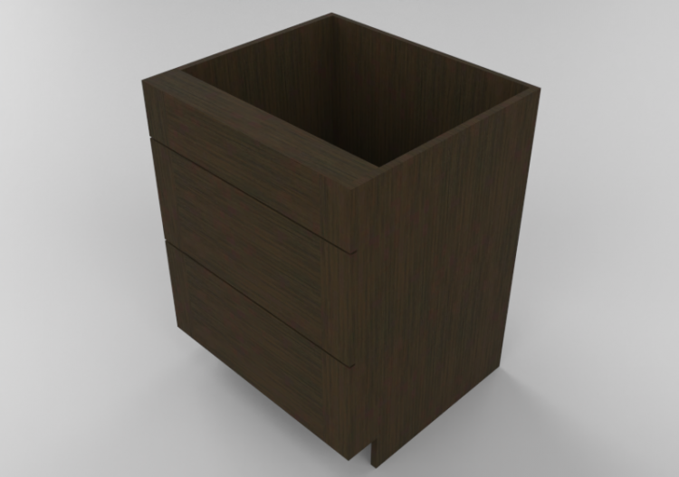 Mobili 3D - Mobile in legno con tre cassetti - Panda -...