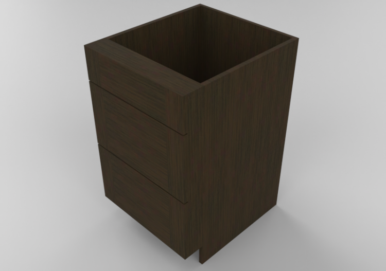 Mobili 3D - Mobile in legno con tre cassetti - Panda -...