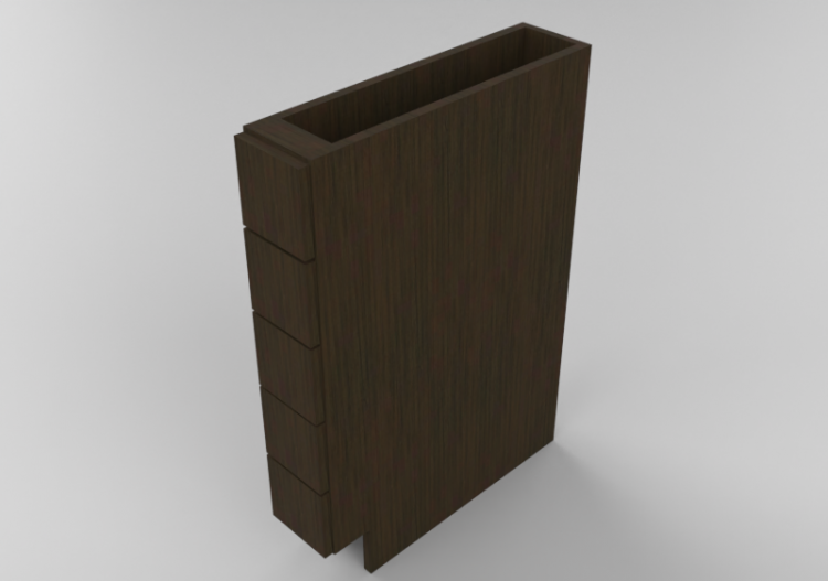 3D Furniture - Wooden cabinet with six drawers - Panda -...