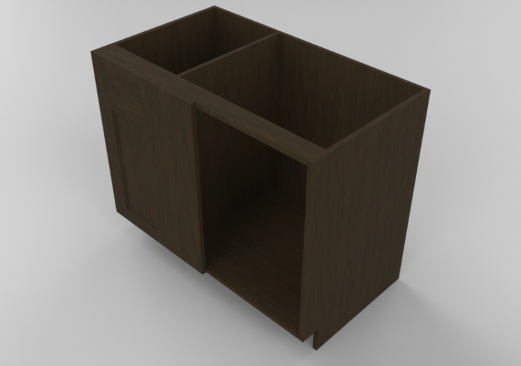 3D Furniture - Wooden cabinet with one door panel - Panda -...