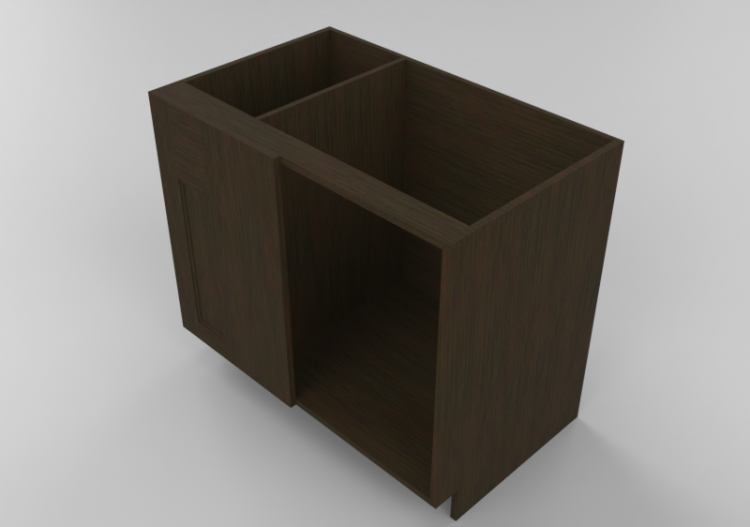 3D Furniture - Wooden cabinet with one door panel - Panda -...
