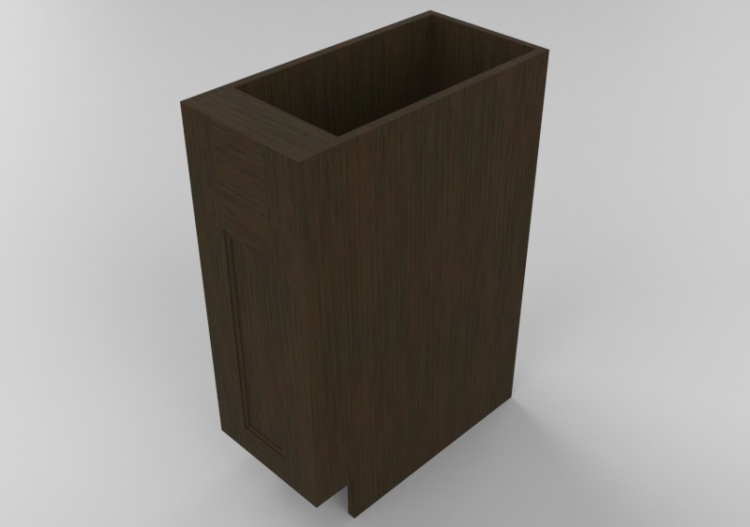 Muebles 3D - Mueble de madera con una hoja - Panda - B12 -...