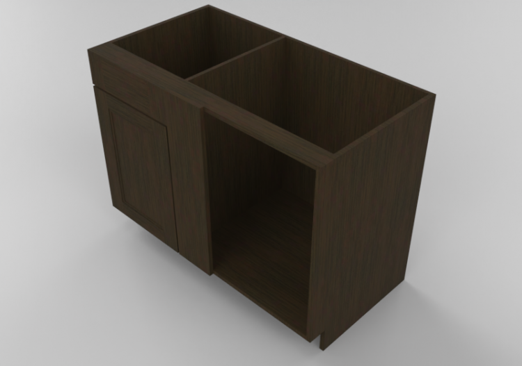 3D Furniture - Wooden cabinet with one door panel - Panda -...