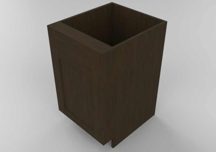 3D Furniture - Wooden cabinet with one door panel - Panda -...