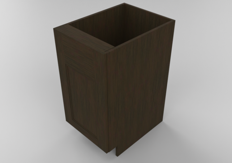 3D Furniture - Wooden cabinet with one door panel - Panda -...