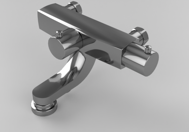 Torneiras 3D - Misturador de parede para banheira e...