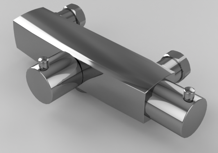 Torneiras 3D - Misturador de parede para chuveiro – Mora -...