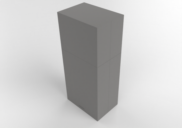 3D Haushaltgeräte - Insel-Dunstabzugshaube aus Edelstahl -...