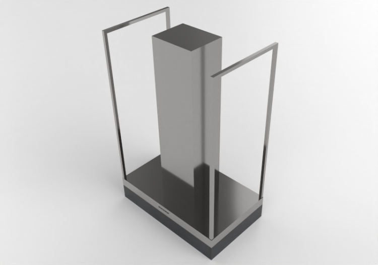 Elettrodomestici 3D - Cappa a isola in acciaio inox –...