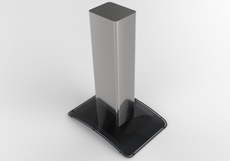 3D Haushaltgeräte - Insel-Dunstabzugshaube aus Edelstahl...