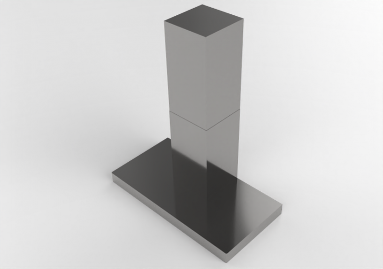 Electrodomésticos 3D - Campana extractora de pared en acero...
