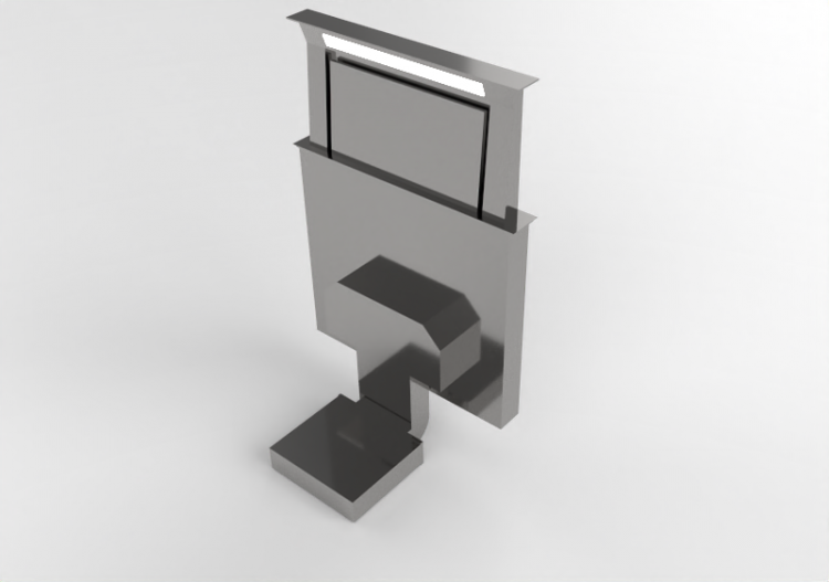 Electrodomésticos 3D - Campana extractora de pared en acero...