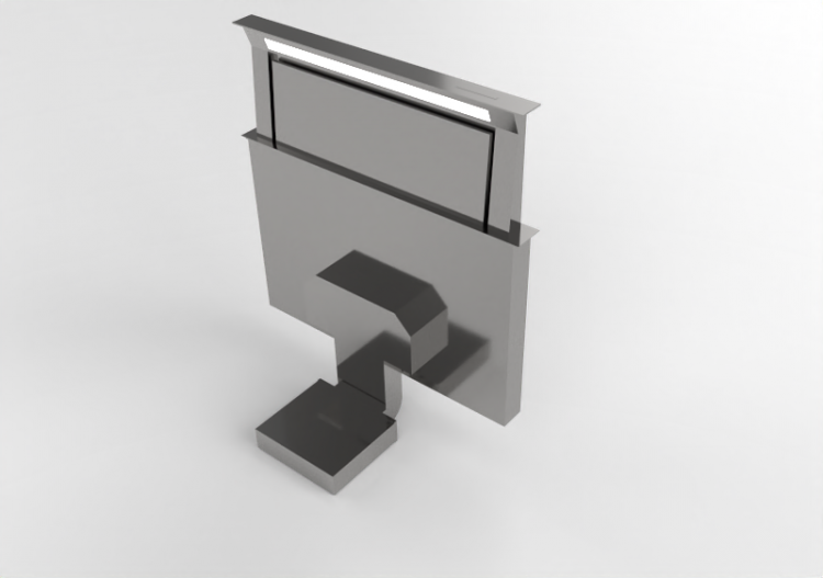 Electrodomésticos 3D - Campana extractora de pared en acero...
