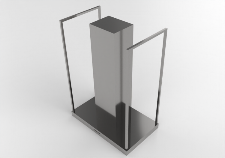 Eletrodomésticos 3D - Coifa de ilha de aço inoxidável –...