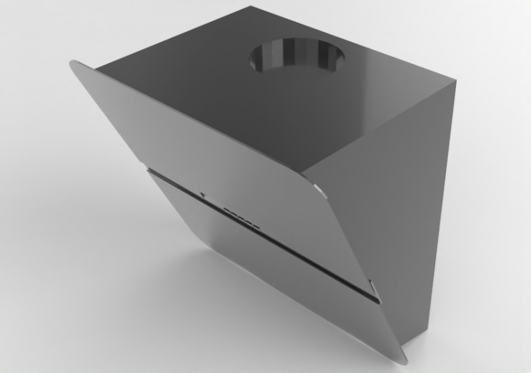 Electrodomésticos 3D - Campana extractora de pared en acero...