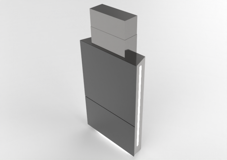 3D Electrical Appliances - Wall mounted stainless steel...