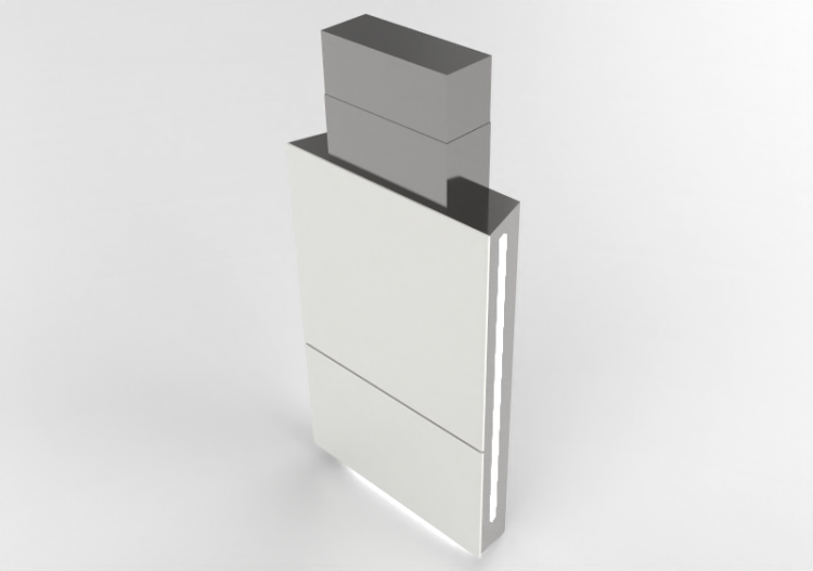 3D Electrical Appliances - Wall mounted stainless steel...