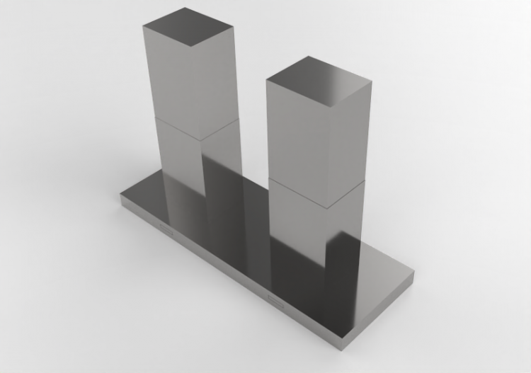 Electroménagers 3D - Hotte ilot en acier inox – Falmec -...
