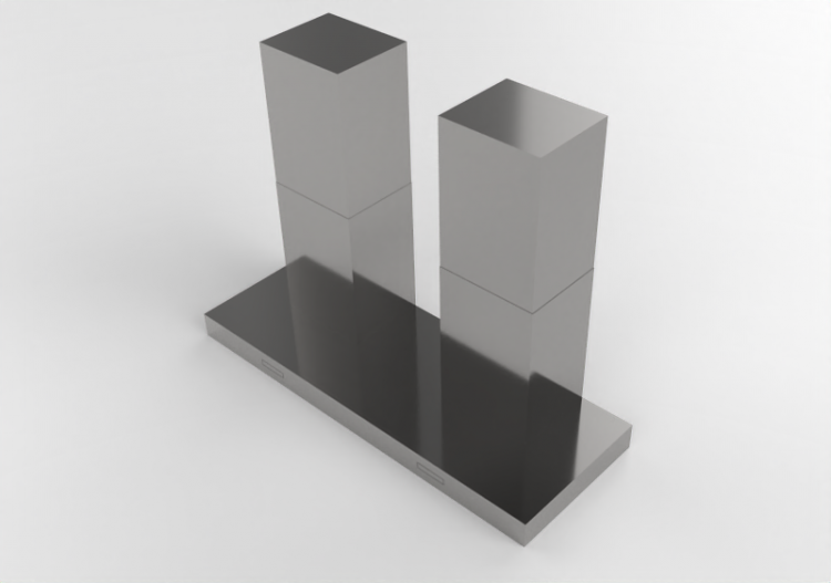 Eletrodomésticos 3D - Coifa de parede de aço inoxidável –...