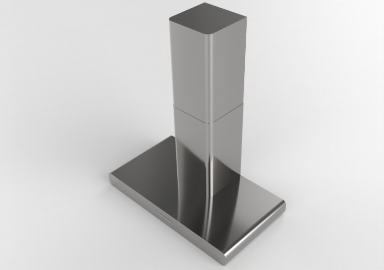 Electrodomésticos 3D - Campana extractora de pared en acero...