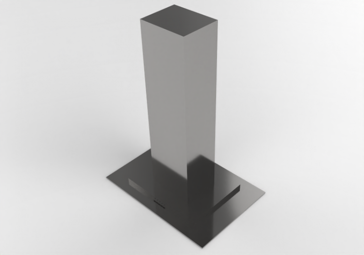 Electrodomésticos 3D - Campana extractora de isla en acero...