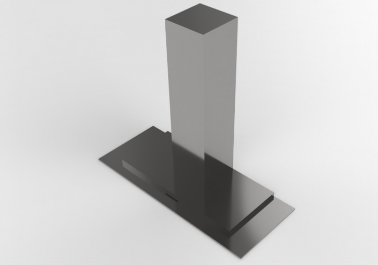 Electrodomésticos 3D - Campana extractora de pared en acero...