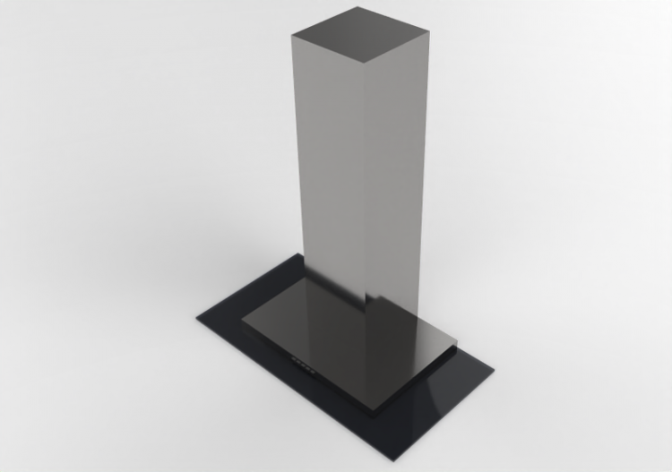 Elettrodomestici 3D - Cappa a parete in acciaio inox con...